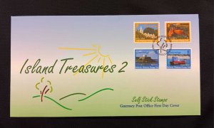 DM)1998, GUERNSEY, FIRST DAY COVER, ISSUE, TREASURE OF THE ISLAND 2, TOURISM, S