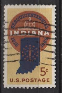 USA 1966 - Scott 1308 used - 5c, Indiana Statehood 
