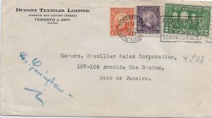 1927 Toronto, Canada to Rio de Janeiro, Brazil 1c, 2c & 5c Confed. ... (56850)