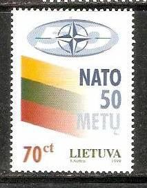 Lietuva 1999 NATO Anniversary Emblem Flag Sc 627 MNH # 1313