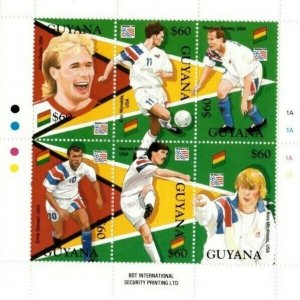 Guyana 1994 - World Cup Soccer Football  - Sheet Of 6 Stamps - Scott #2855 - MNH