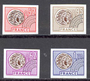 France Sc# 1487-1490 MNH IMPERF 1976 Gallic Coins