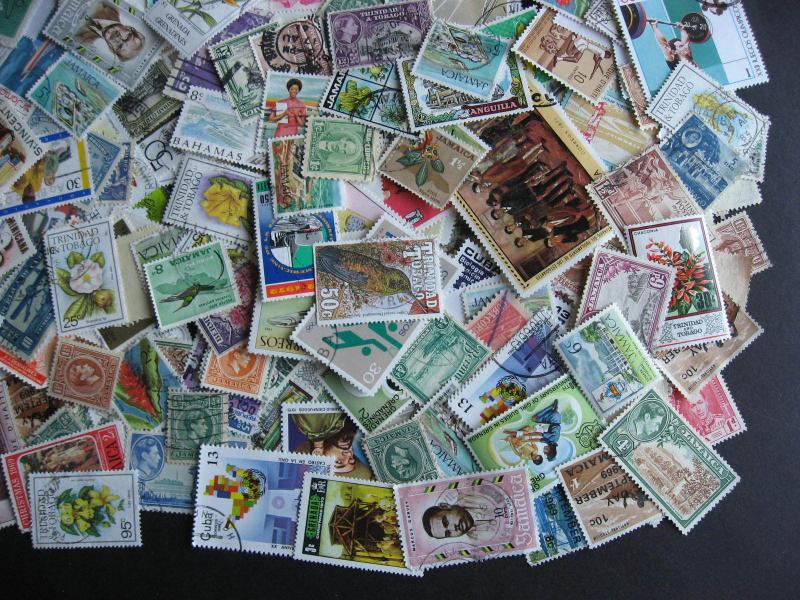 CARIBBEAN 500 mostly older mixture (duplicates,mixed cond) 45% commems,55% defin