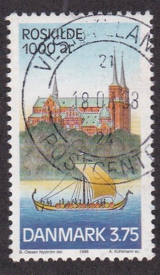 Denmark # 1090, City of Roskilde 1,000th Anniversary, Used