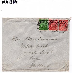 RHODESIA BSACo Arms Cover GWELO CDSs 1907 GB Scotland Forfar {Cameron}MA1264 