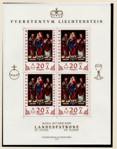 Liechtenstein Sc 1099 1997 Virgin Mary & Baby Jesus stamp sheet of 4 mint NH