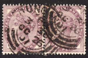 Great Britain Scott 89 F to VF used pair. FREE...