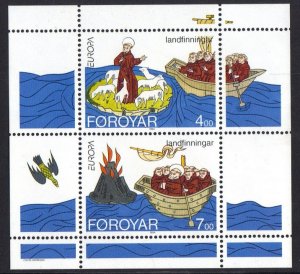 Faroe Islands #264-265a  MNH  1994   Europa     sheet