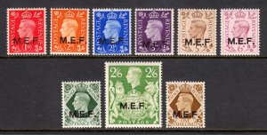 Great Britain (Middle East Forces) - Scott #1-9 - MH - SCV $25