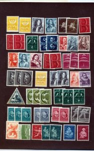 Netherlands Mid/Modern Mainly MNH Triangular Stamps Blocks Apx 100 Items Tro745