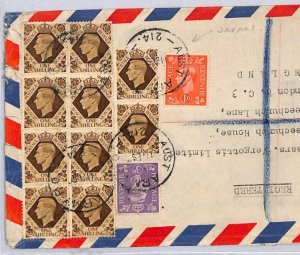 GB USED ABROAD Japan AUSTRALIA FPO Air HIGH RATE 1950 Part Cover 1s BLOCKS ZN179