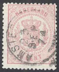 Netherlands Sc# 20 Used 1869-1871 1 1/2c Coat of Arms