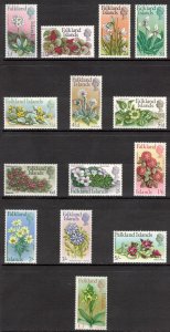 FALKLAND ISLANDS 1968 ½d-£1 Flowers; Scott 166-79, SG 232-45; MNH