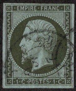 FRA SC #12 U 1860 Emp Napoleon III 4 margins CV $62.50