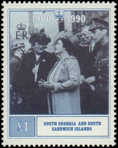 South Georgia #143-144, Complete Set(2), 1990, Royalty, Never Hinged