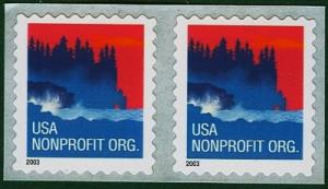 #3785a Seacoast Pair S/A (2003 Date) - MNH