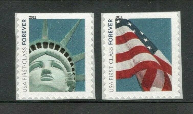 4563-64 Liberty & Flag (4EVR) Set Of 2 Mint/nh FREE SHIPPING 