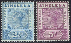 ST HELENA 1890 QV 2½D AND 5D