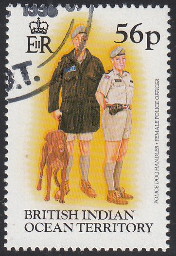 BIOT 1996 used Sc #188 56p Police dog handler, Female police officer Uniforms