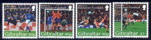 Gibraltar - 2004 Set of 4 European soccer #971-74 cv $ 7.50 Lot# 501