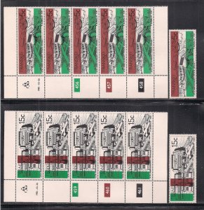 SOUTH AFRICA - TRANSKEI SC# 91-92 + CONTROL STRIP/5  #456-61  FVF/MNH 1980