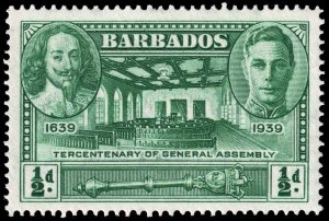 Barbados  - Scott 202 - Mint-Hinged - Long Perforation Teeth