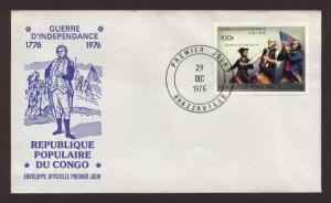 Congo # 390 , American Bicentennial FDC