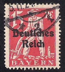 Bavaria #258 15pf Plowman Stamp used F-VF