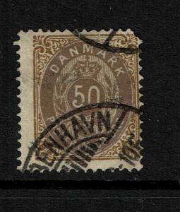 Denmark SC# 33, Used, two small top tears - S5280