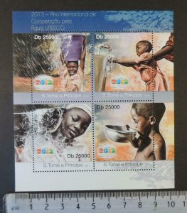 St Thomas 2013 unesco world water day children m/sheet mnh 