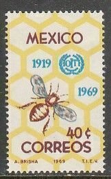 MEXICO 1006, 50th Anniv of Int Labor Organization. MINT, NEVER HINGED. VF.