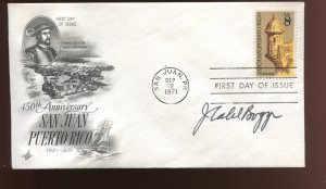 J. Caleb Boggs US Delaware Senator Signed San Juan Puerto Rico Cover DC2607