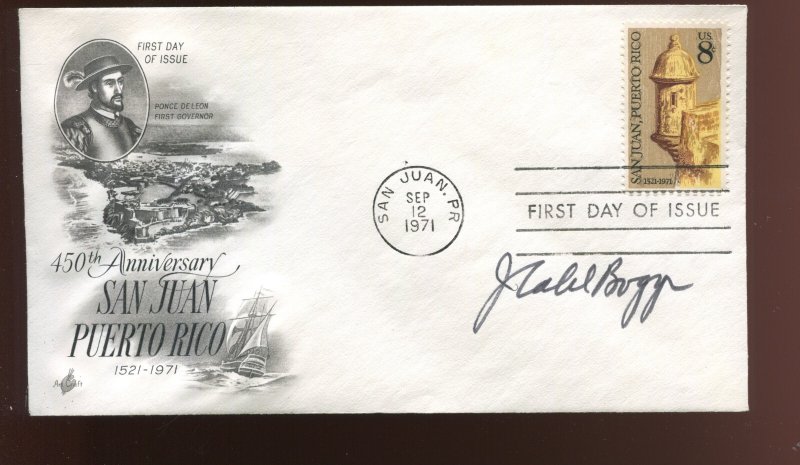 J. Caleb Boggs US Delaware Senator Signed San Juan Puerto Rico Cover DC2607