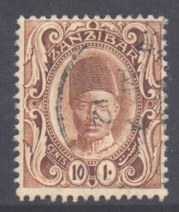 Zanzibar Scott 102 - SG228, 1908 Sultan 10c used