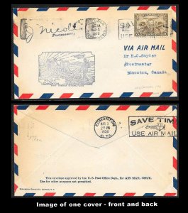 CANADA First Flight Covers (34) all early mostly Postmaster signed