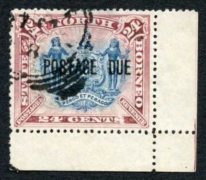 North Borneo SGD11b 24c Perf 13.5-14 opt Post Due Cat 55 Pounds