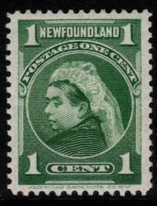 NEWFOUNDLAND SG85 1898 1c BLUE-GREEN MTD MINT