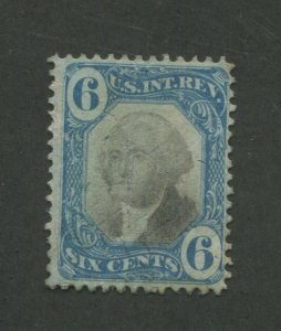 1871 US Documentary Revenue Stamp #R108 Used Hinged Faded Cancel