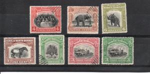 North Borneo 136-142 used