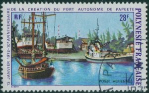 French Polynesia 1972 Sc#C83,SG153 28f Papeete Harbour FU