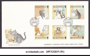 ALDERNEY - 1996 IN PRAISE OF THE CAT / PET ANIMAL - FDC