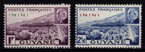 Inini French Guiana 1941 Petain issue Optd. ‘ININI’, Set [Mint]