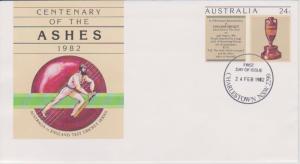 Australia 1982 Prestamped Envelope #48 The Ashes First Day Cover