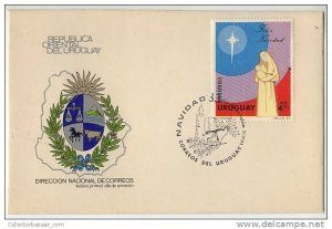 URUGUAY FDC COVER CHRISTMAS BLIND BRAILLE RELIGION