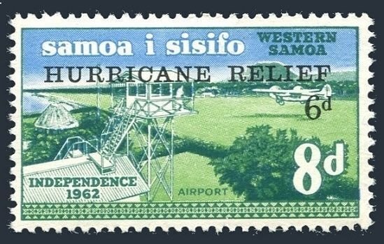 Samoa B1, MNH. Michel 145. Hurricain relief, 1966. Airport.