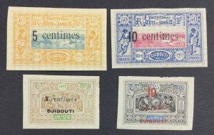 MOMEN: FRENCH SOMALI COAST SC #28-31 MINT OG H LOT #62878