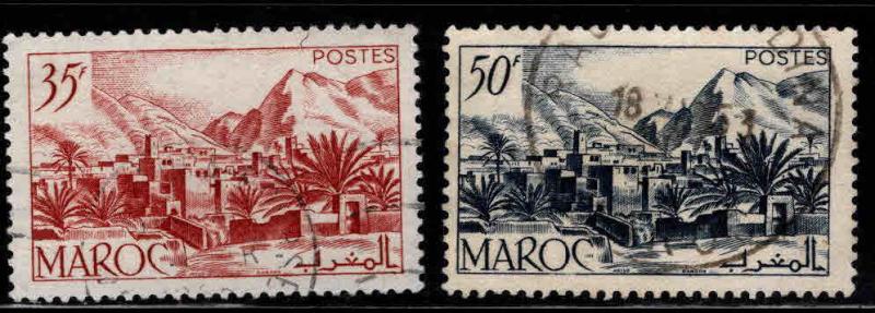 French Morocco Scott 259-260 Used 1950 set