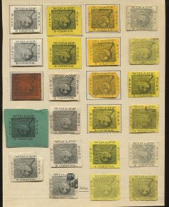 WINAN'S CITY POST BOGUS FORGERY REFERENCE LOT OF 78 STAMPS L5010K