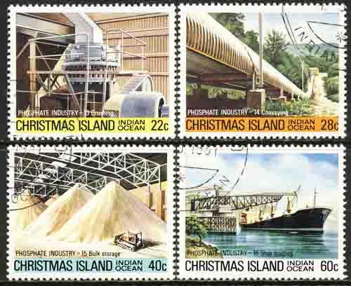 Christmas Island 1981 Sc 107-10 Phosphate Industry Stamp CTO