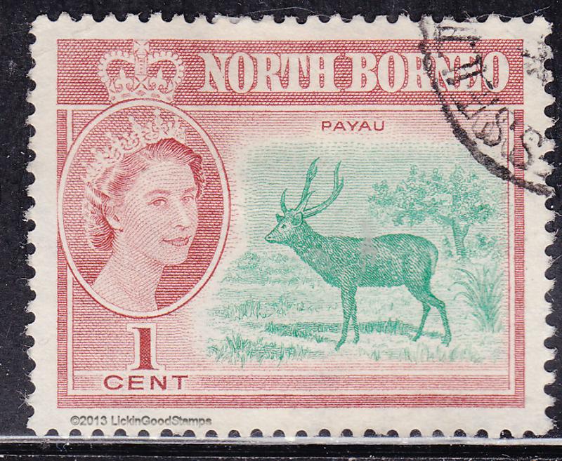 North Borneo 280 USED 1961 Malayan Sambar, Payau